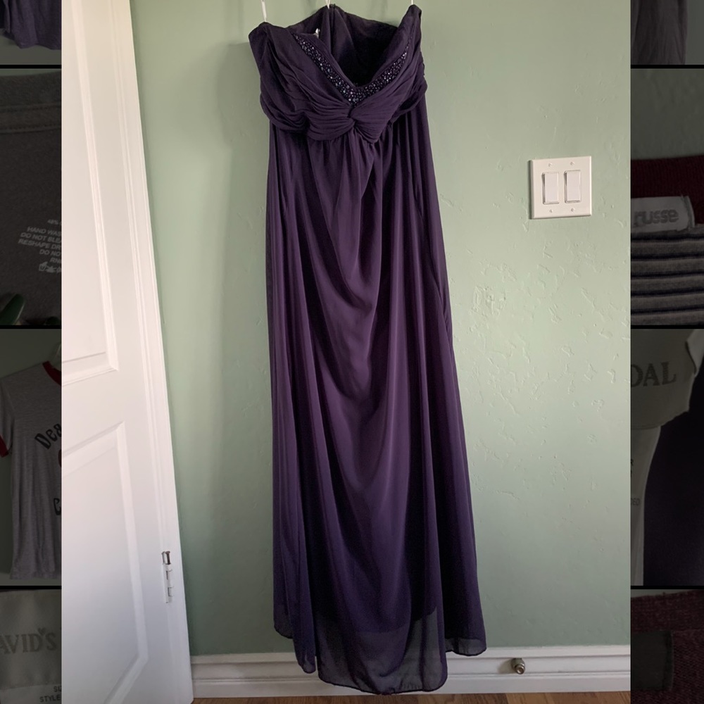 purple bridal/bridesmaid dress